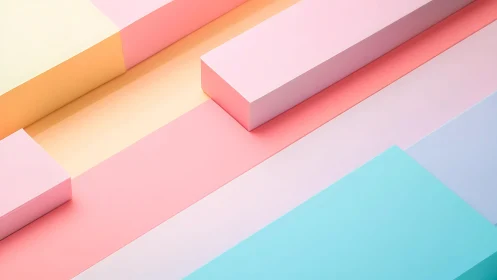 Soft pastel stripes and blocks in soothing geometric play.
