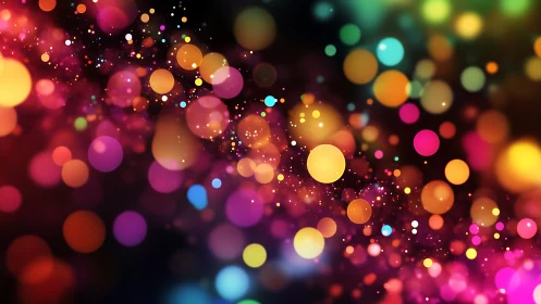 Kaleidoscope Bokeh River of Neon Night Sparkles.