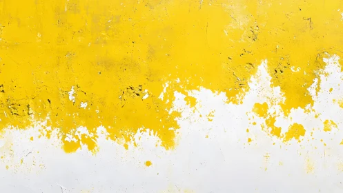 Vibrant yellow and white grunge textured wall abstract background.