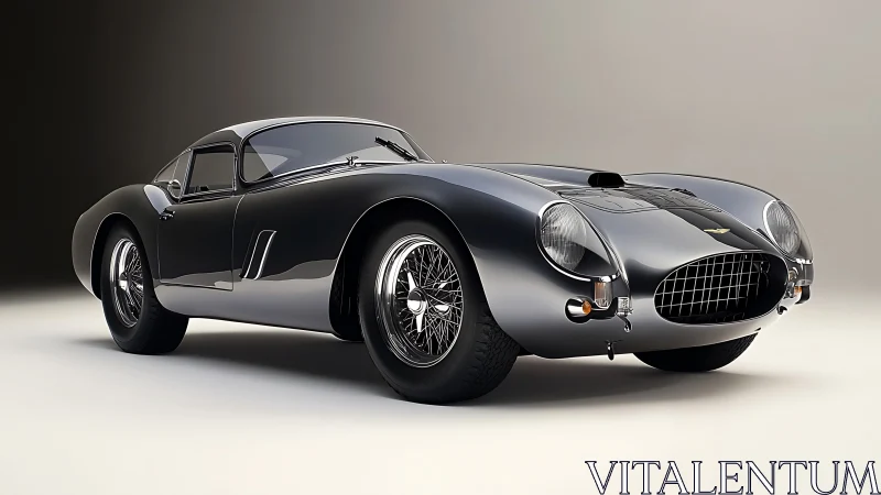 Midnight vintage racer purring under studio spotlight hush.