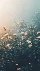 Golden Hour Blooms in Soft Mist.