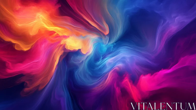 Nebula tides swirling in molten neon across a dream sky.