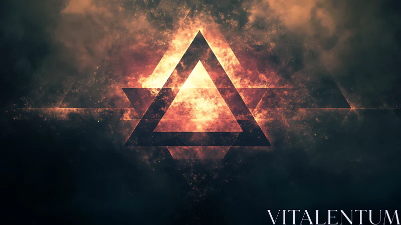 Shattered Ember Triangles Orbiting a Cosmic Afterglow.