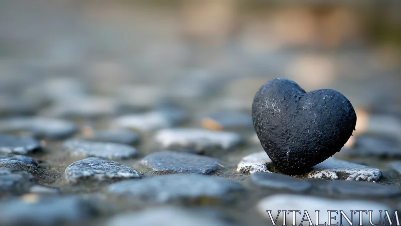 Heart of Stone: Love's Dark Echo Among Weathered Pebbles.