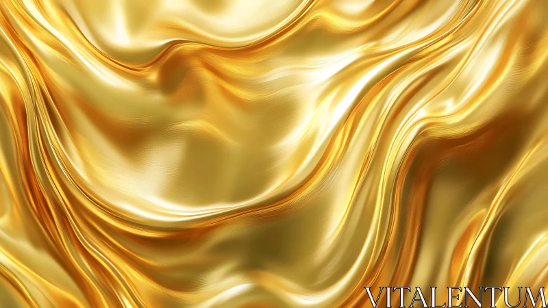Molten satin gold currents ripple in luminous luxury.