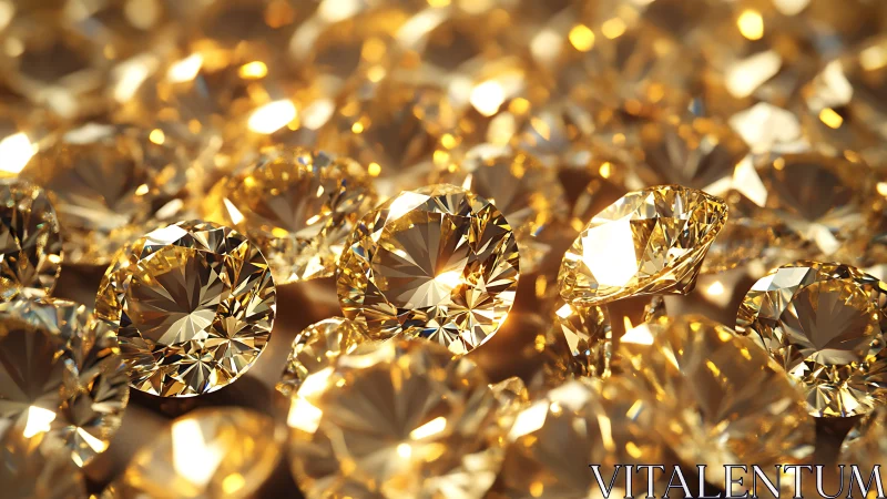 Golden yellow diamonds arranged in a close sparkling cluster.