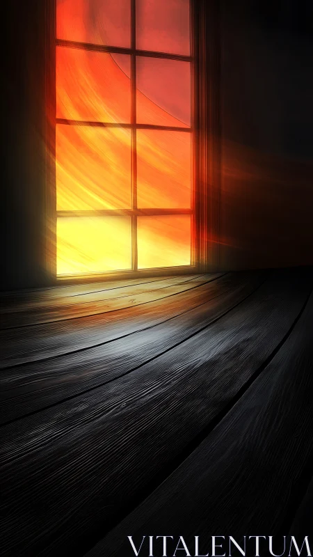 Sunfire spills through the bowed boards of a dreaming room