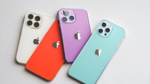 iPhone Case Color Lineup: Four Premium Protective Enclosures Display Modern Design.