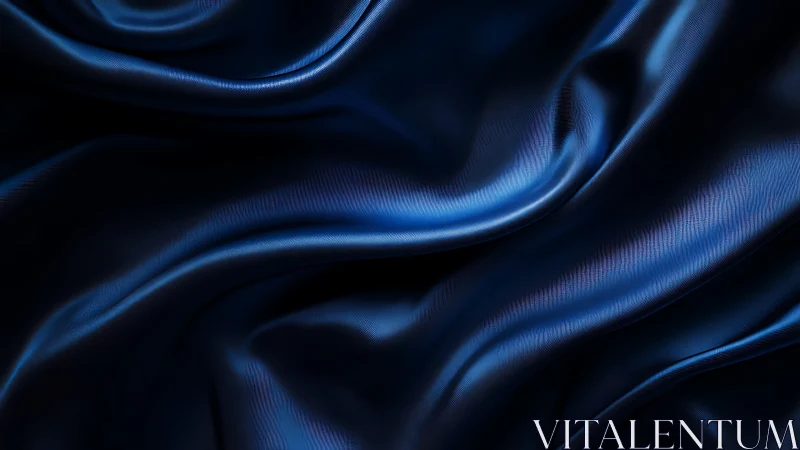 Microscopic wavefront analysis of deep blue satin folds.