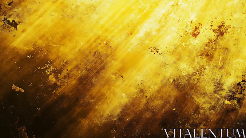 Abstract golden light rays with textured grunge background.
