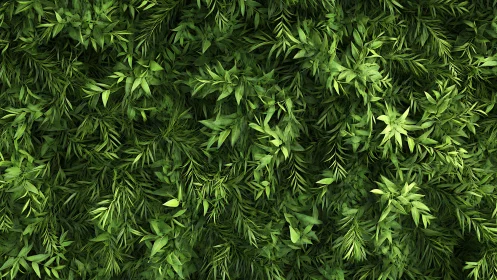 Dense green foliage texture creates immersive botanical field