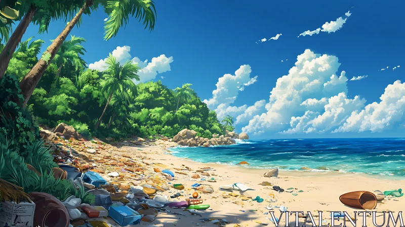 Tropical Paradise Awakens: Desert Island Shores Reclaimed by Nature's Abundance.