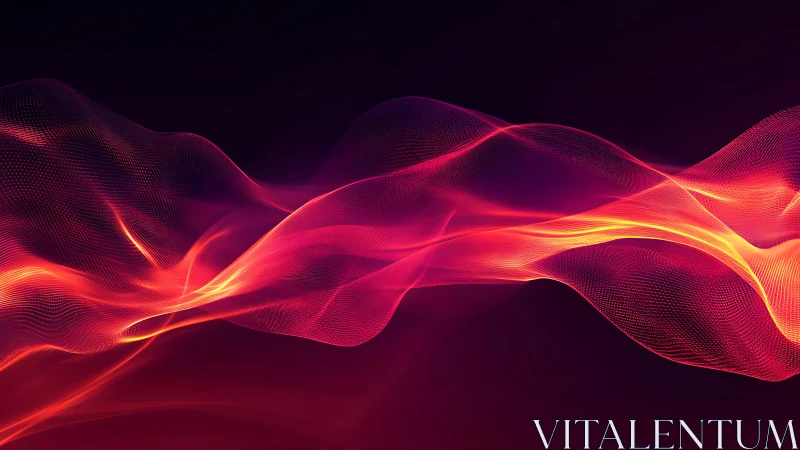 Volumetric Mesh Wave Field with Neon Luminescence and Gradient Falloff