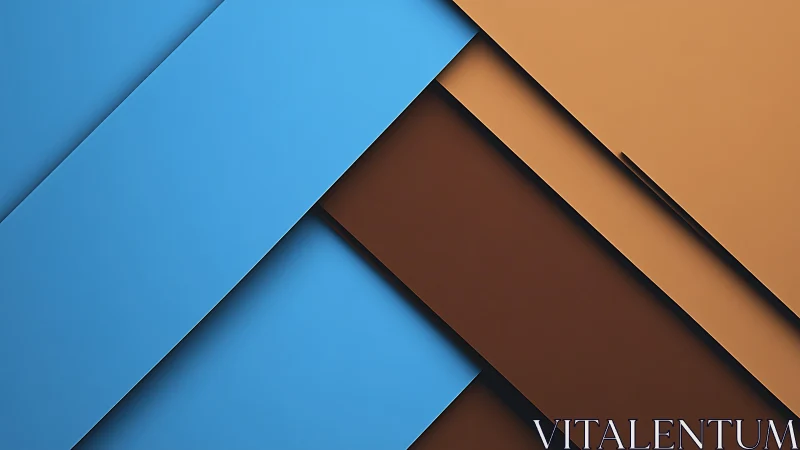 Soft layered blues and browns in cozy geometric harmony.