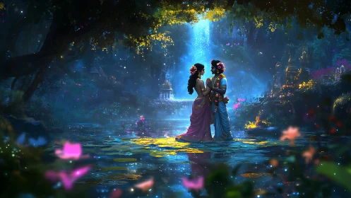 Two Souls Meeting in an Enchanted Realm of Light.