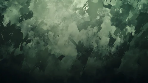 Abstract Green Brush Stroke Background in Moody Artistic Style.