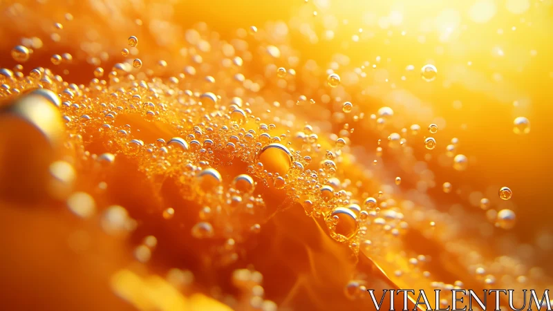 Sunlit citrus bubbles drifting through molten gold fizz.