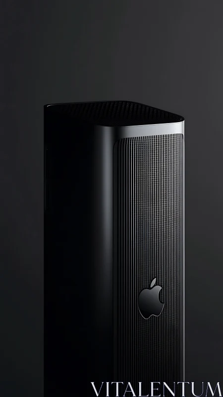 Apple Mac Studio Tower with Vertical Ribbed Design