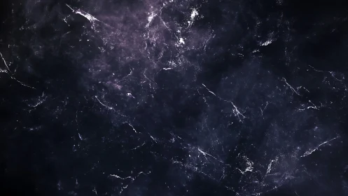 Nebula-Streaked Midnight Marble With Fading Starlight Veins.