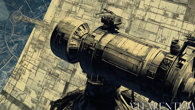 Orbital industrial station maps sprawling mechanical grid.