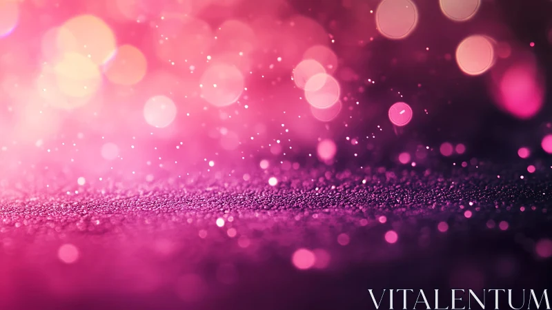 Sparkling Pink Glitter Bokeh Background with Soft Light Effects.