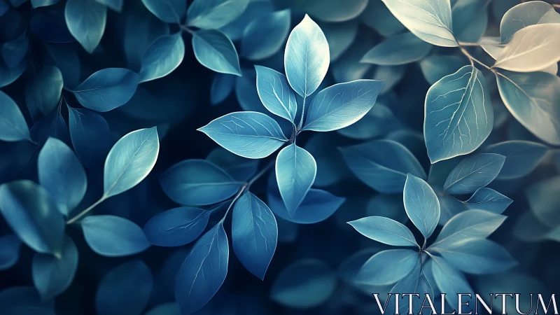 Digital rendering depicts layered blue-toned foliage forms
