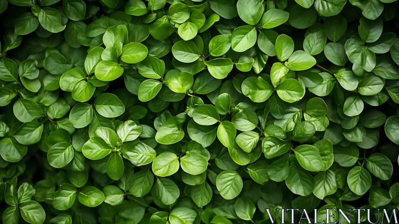 Dense carpet of glossy green leaves fills the entire frame