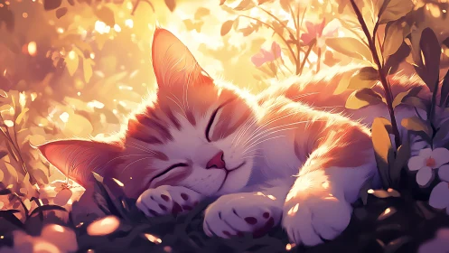 Rendered feline subject demonstrates advanced volumetric lighting with chromatic warm-temperature il