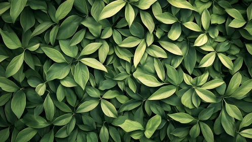 Dense overlapping foliage forms uniform, high-frequency green texture