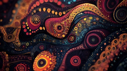 Fractal vortex ribbons with concentric luminescent nuclei.