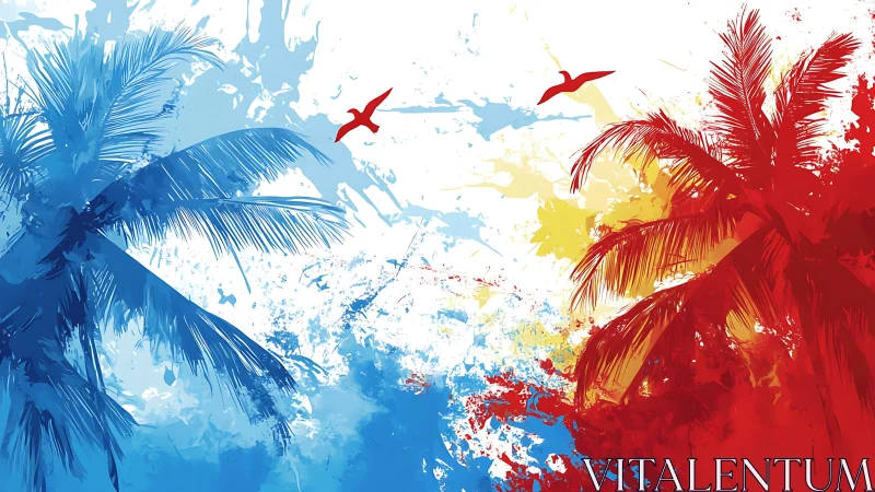 Abstract Tropical Dynamics. Vibrant Palms Split Vision.