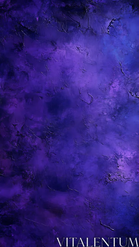 Textured violet acrylic background shows layered impasto surface
