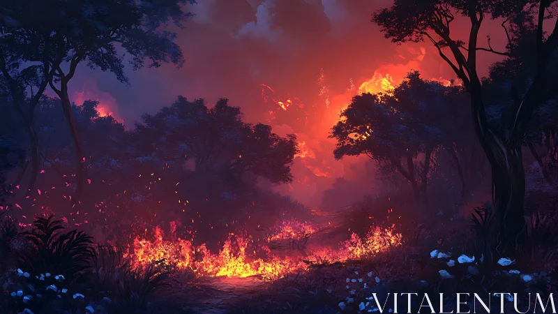Inferno's Pathway: Where Wildfire Consumes the Twilight Forest