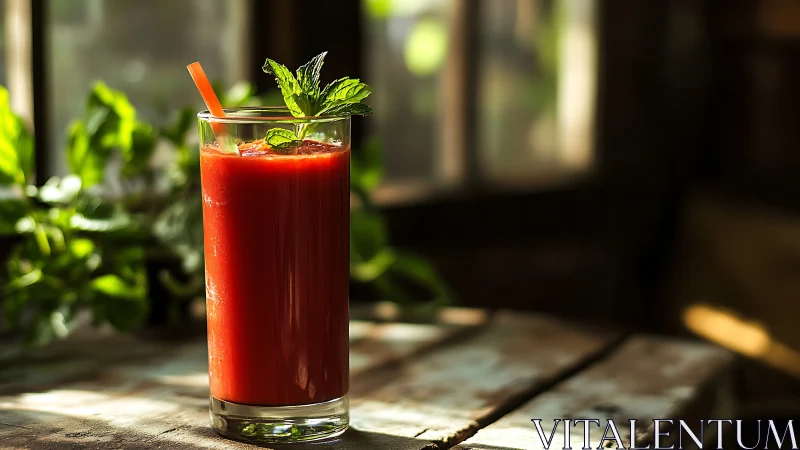 Crimson Refreshment Dances in Morning Sunlight