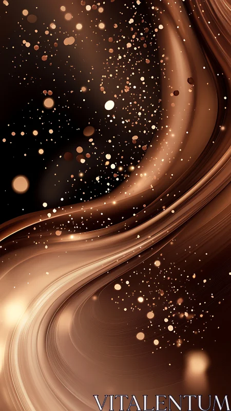 Velvet copper streams with swirling stardust sparks.