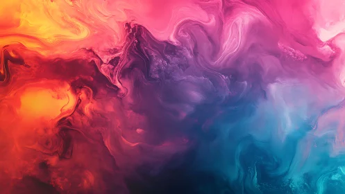 Fluid chromatic gradient abstract with swirling color fields.