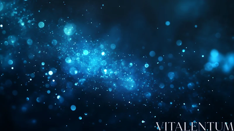 Nebulous blue particle stream in deep cosmic darkness.