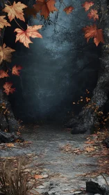 Autumn's Gateway into Enchanted Shadows.