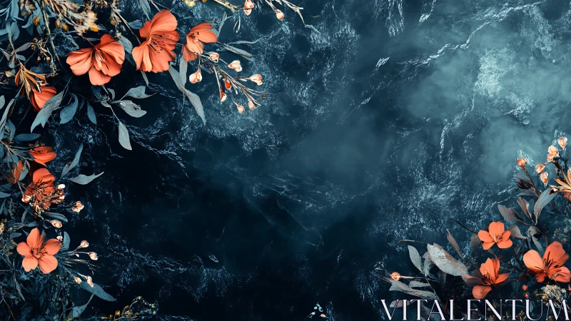 Coral Flowers Frame Deep Water in Luminous Symmetry