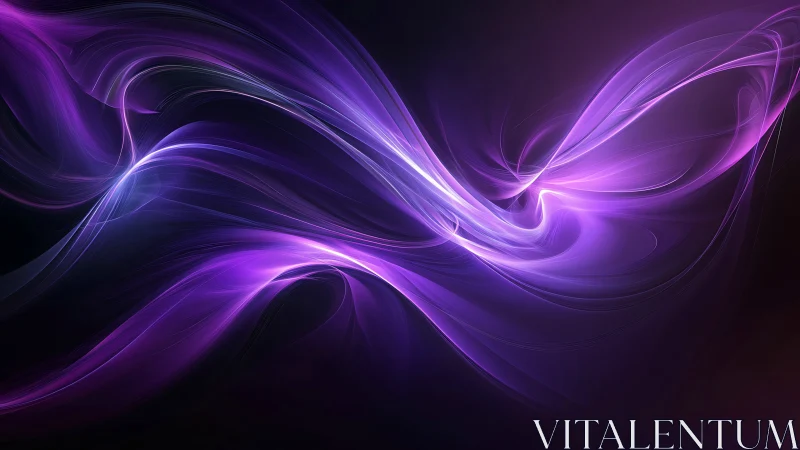 Luminous violet energy ribbons in flowing digital motion.