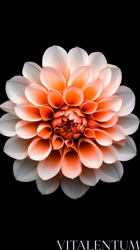 Luminous Dahlia Bloom: Radial Petal Gradient Composition.