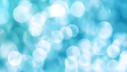 Soft Blue Bokeh Light Abstract Background with Dreamy Glow.