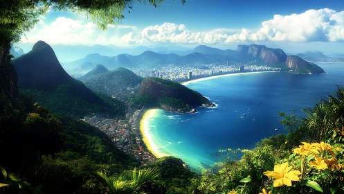 Dramatic Coastal Paradise Nestled Between Iconic Mountains