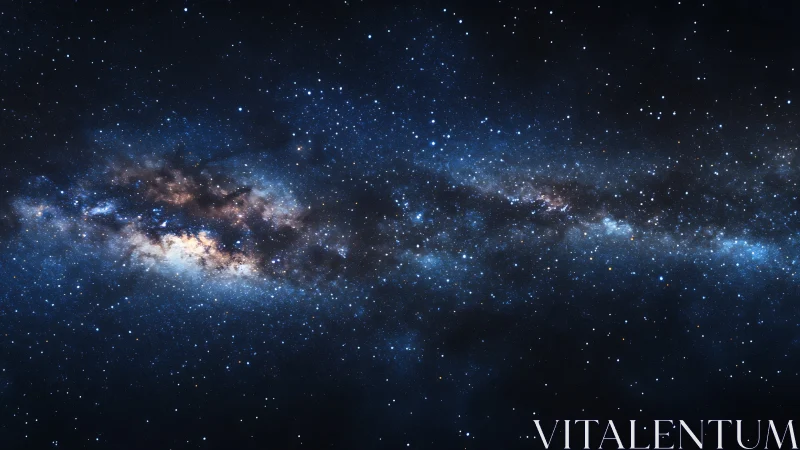 Starlit river of the Milky Way drifting through midnight space.