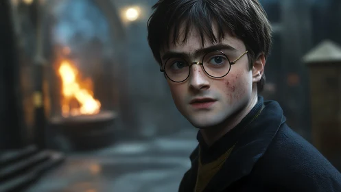 Photorealistic close-up portrait in dramatic low-key lighting.