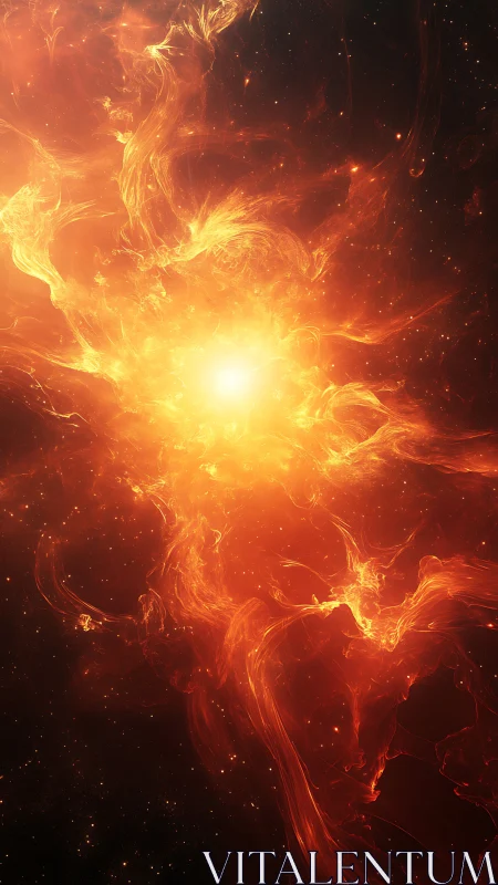 Celestial Fire Dance: Solar Plasma Symphony in Radiant Gold.