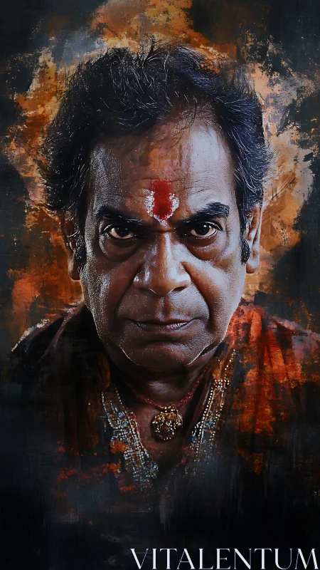 Intense elder portrait radiates stoic power and inner fire