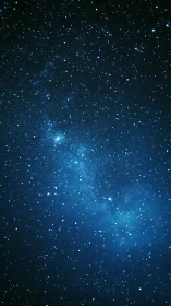 Midnight sapphire starfield swirling in quiet cosmic hush.