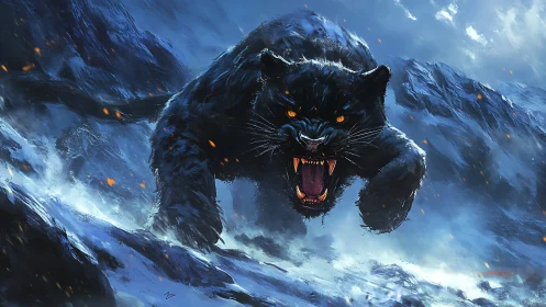 Mountain Guardian Awakens in the Snow.