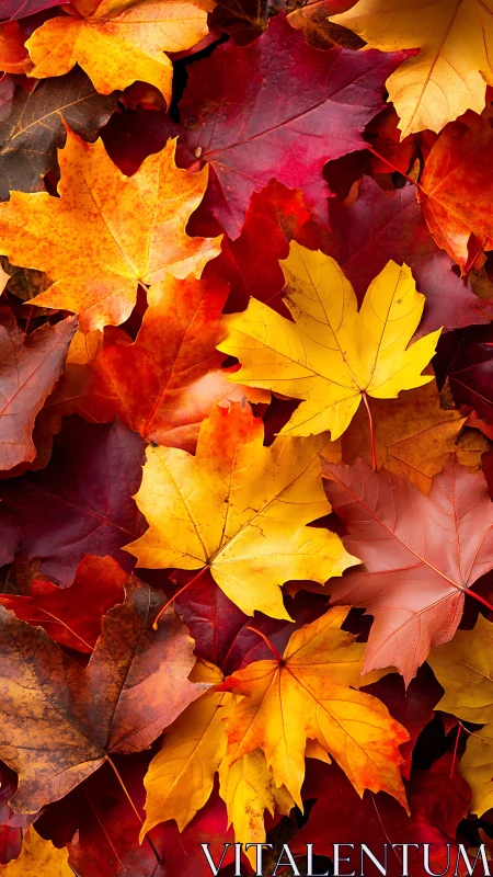 Glowing autumn leaves layered in cozy, colorful warmth.